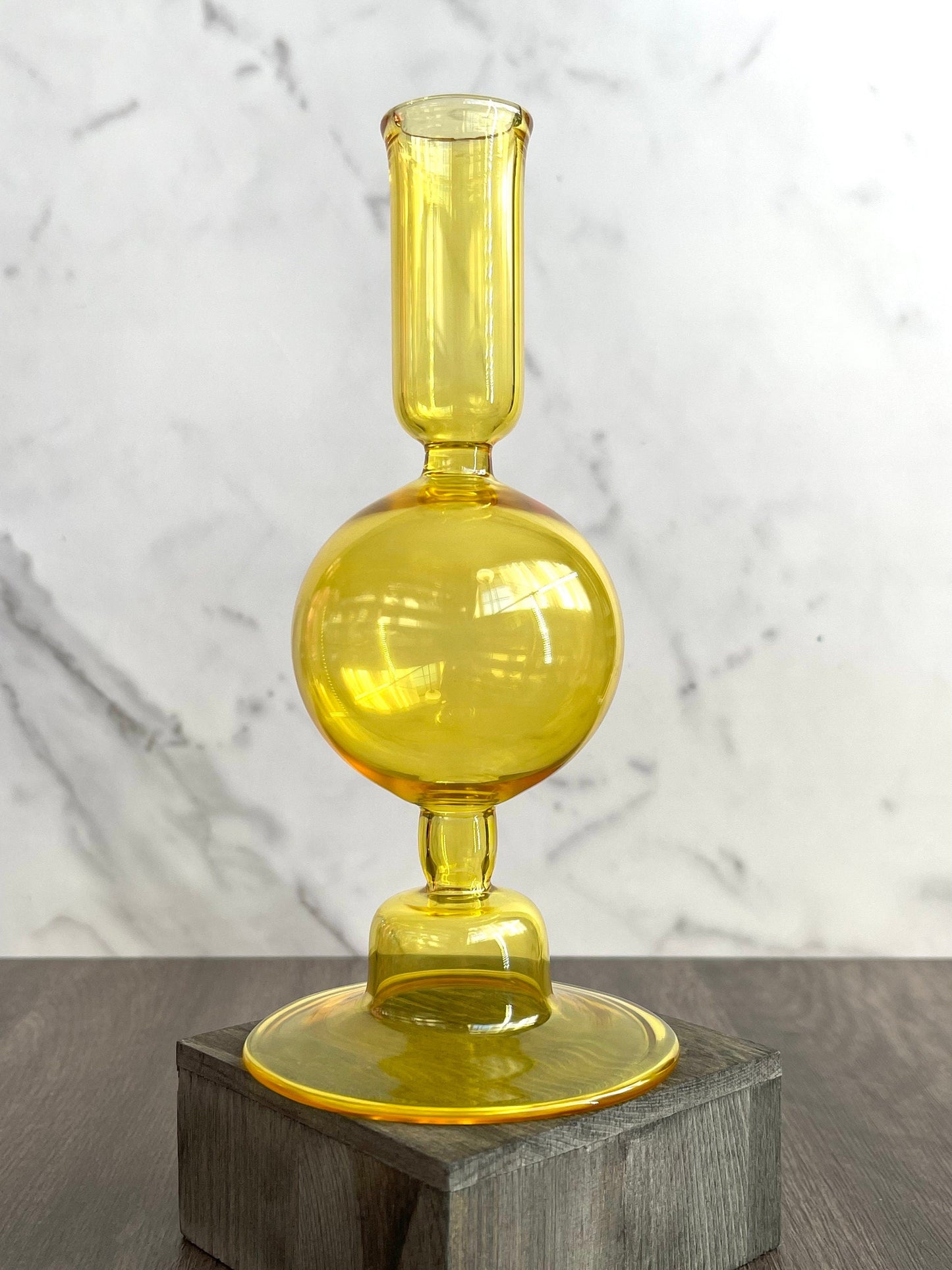 Handblown Globe Design Candle Holder