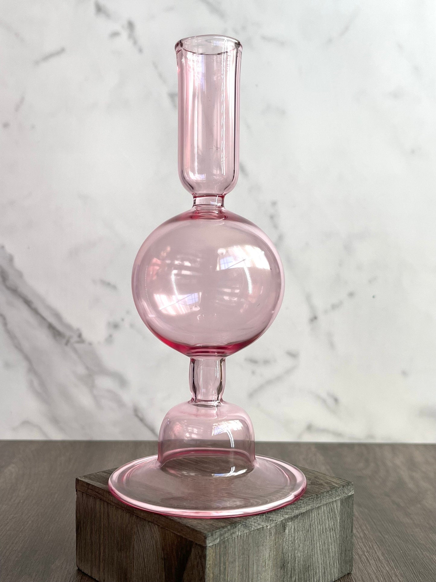 Handblown Globe Design Candle Holder