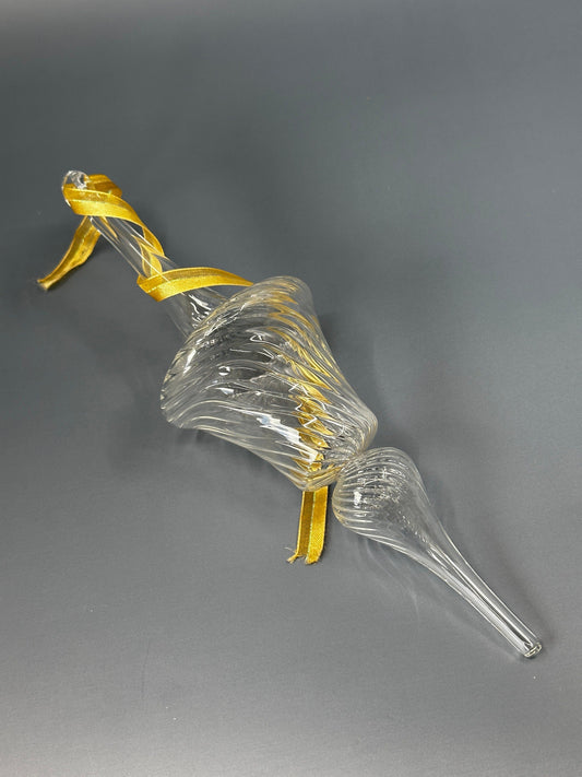 Clear Lantern Swirl Glass Ornaments - Egyptian Hand Blown